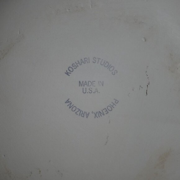 Koshari Studios Handmade Ceramic Bowl With Unique Geometric Pattern & Pink Accen - Picture 5 of 9